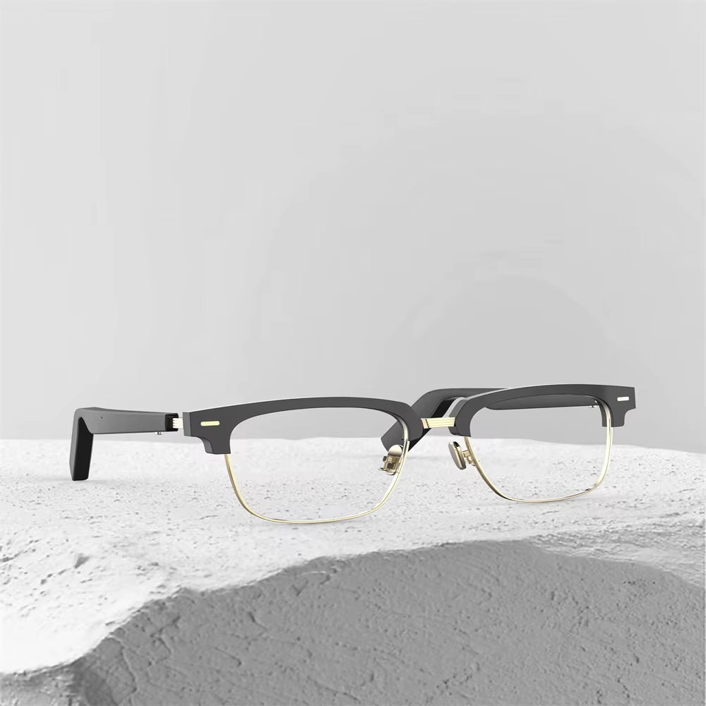 Smart Glasses, Wireless Bluetooth Hands-Free Calling Music Play Headphones with Microphone Motion Stereo Speaker Glasses