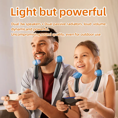 EBS-910 Portable Wireless Bluetooth Speake Neck Wearable TF Card Stereo Music Player Microphone Bass AAC Speaker