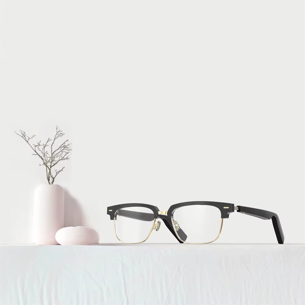 Smart Glasses, Wireless Bluetooth Hands-Free Calling Music Play Headphones with Microphone Motion Stereo Speaker Glasses